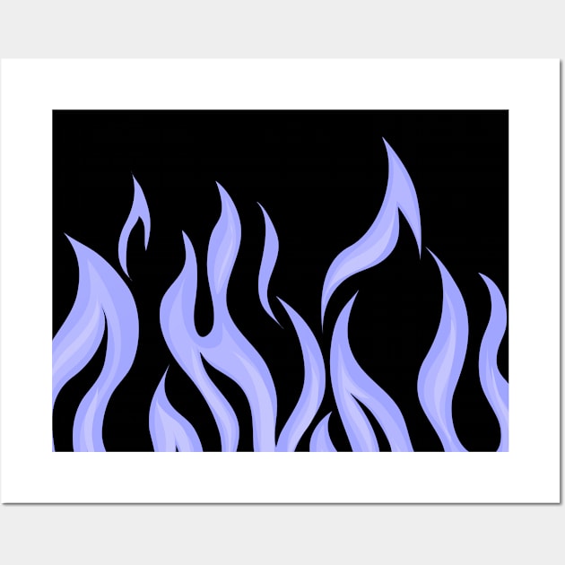 Just Purple Fire Wall Art by Just In Tee Shirts